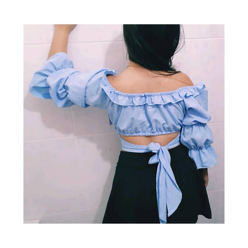 Blusa sales azul cielo