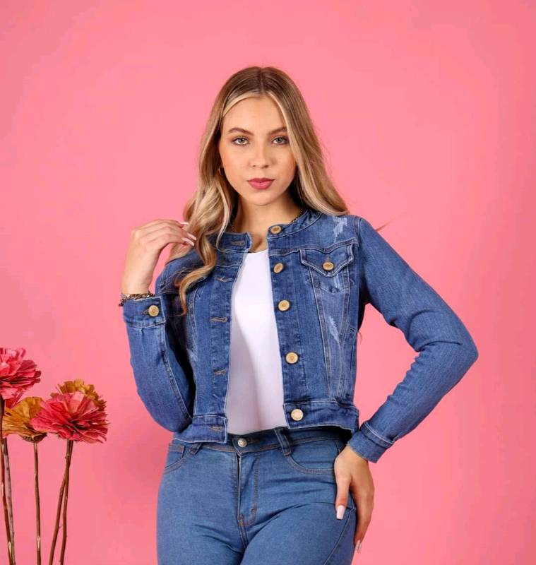 Casacas new arrivals jeans mujer