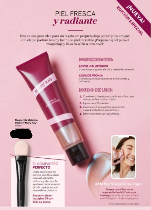 Mascarilla met lica Peel off Mary Kay en Huancayo