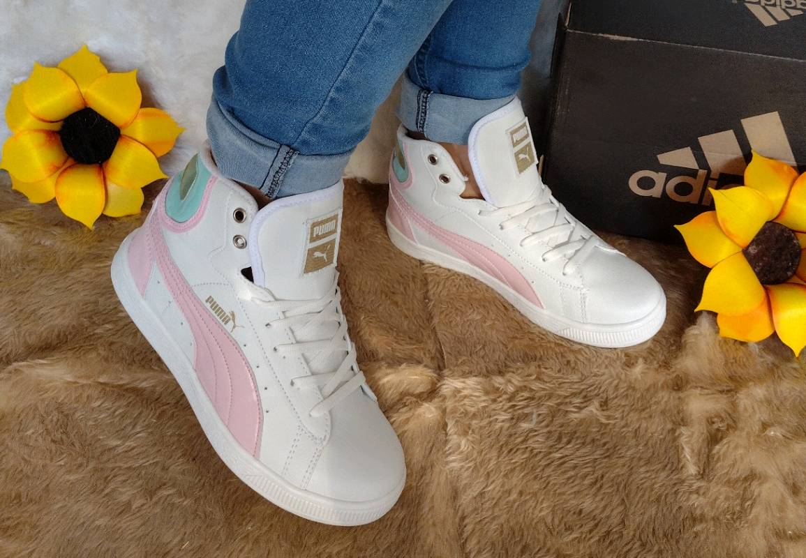 Tenis puma de deals bota blancos