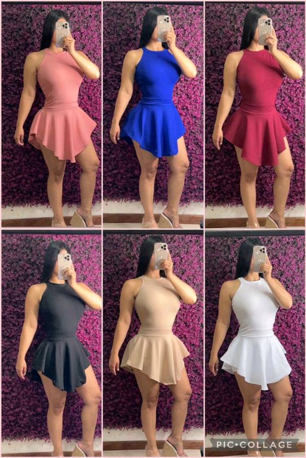 Vestido falda on sale short
