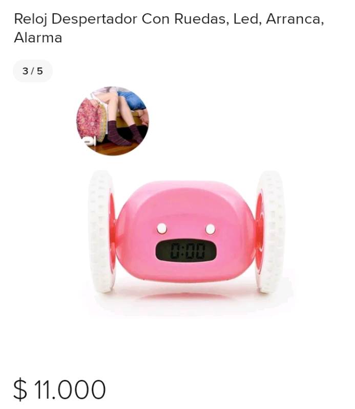 Reloj despertador sales con ruedas