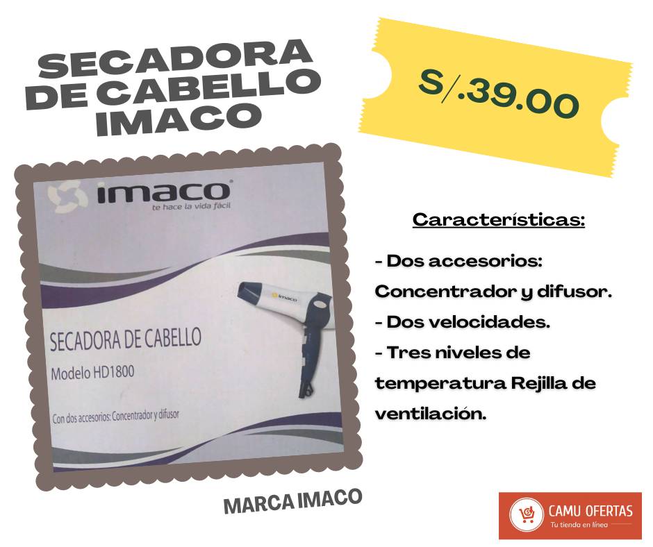 Secadora de cabello on sale imaco