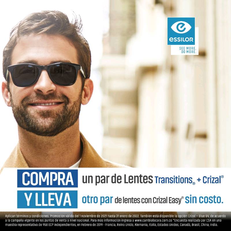 Lentes transitions con crizal outlet