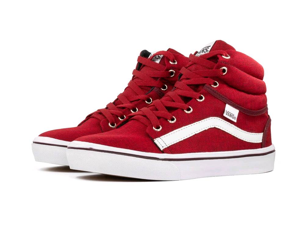 Vans rojo vino con 2025 blanco
