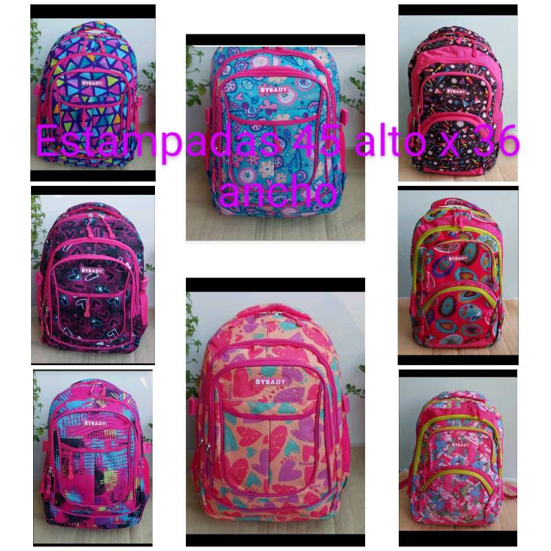Mochilas outlet estampadas mujer