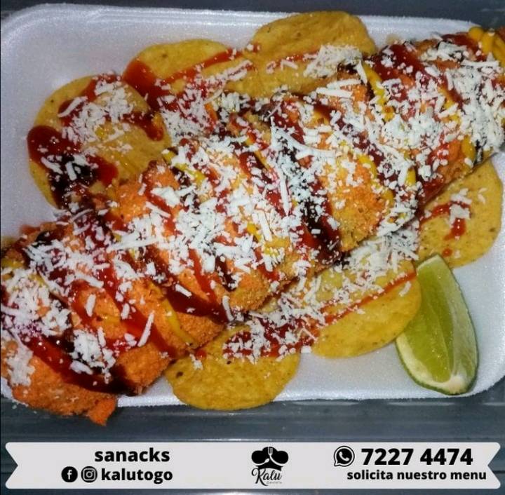 Elotes preparados en Antiguo Cuscatlan