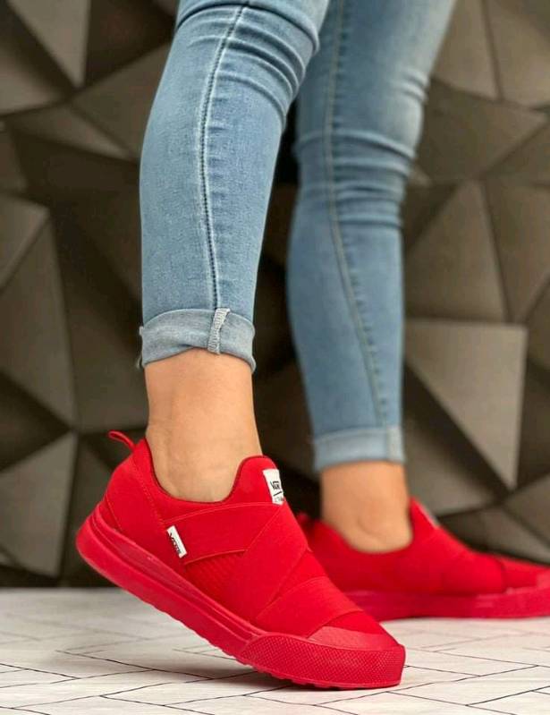 Tenis vans rojos store