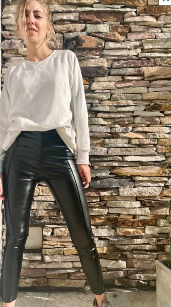Pantalon de cuero hot sale bershka
