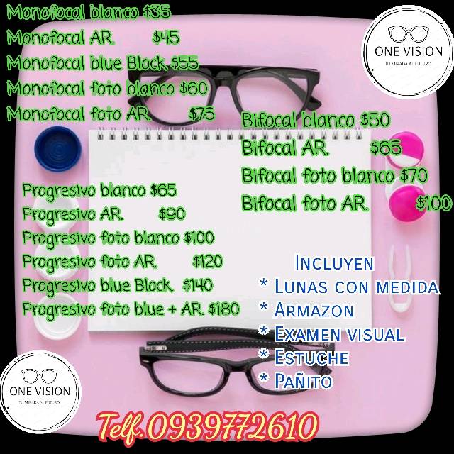 Lentes one hotsell vision