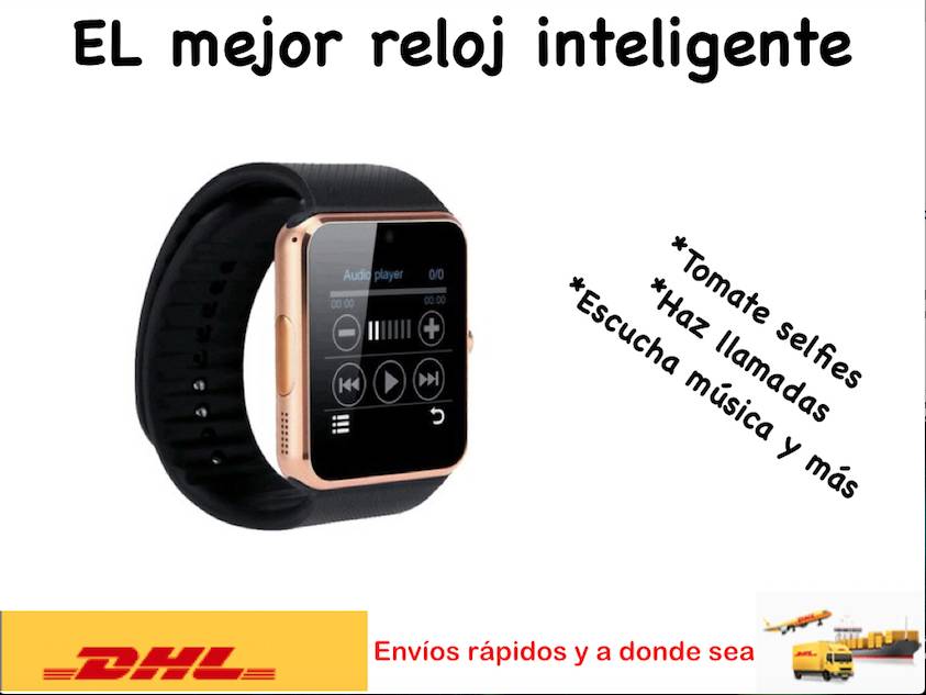 SMARTWATCH RELOL INTELIGENTE GT08 ACEPTA SIM COLOR DORADO en