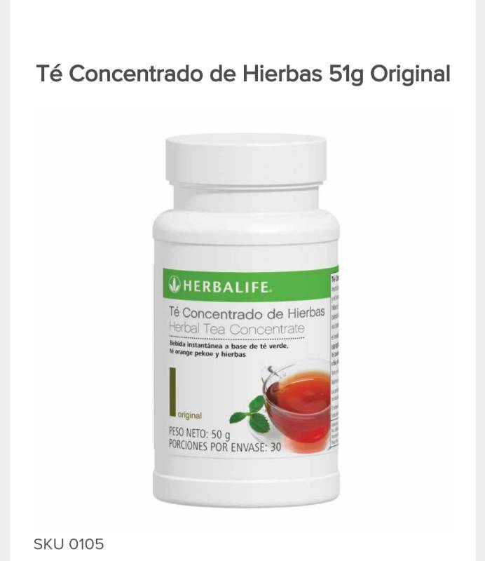 Té Concentrado De Hierbas Sabor Original 30 Porciones En Heredia 4400