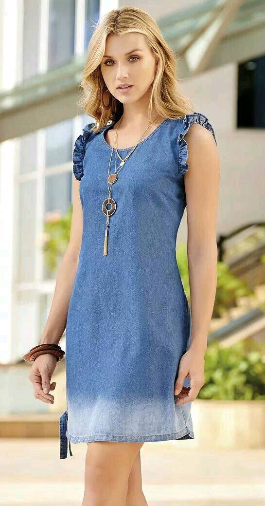 Vestidos en best sale tela chambray