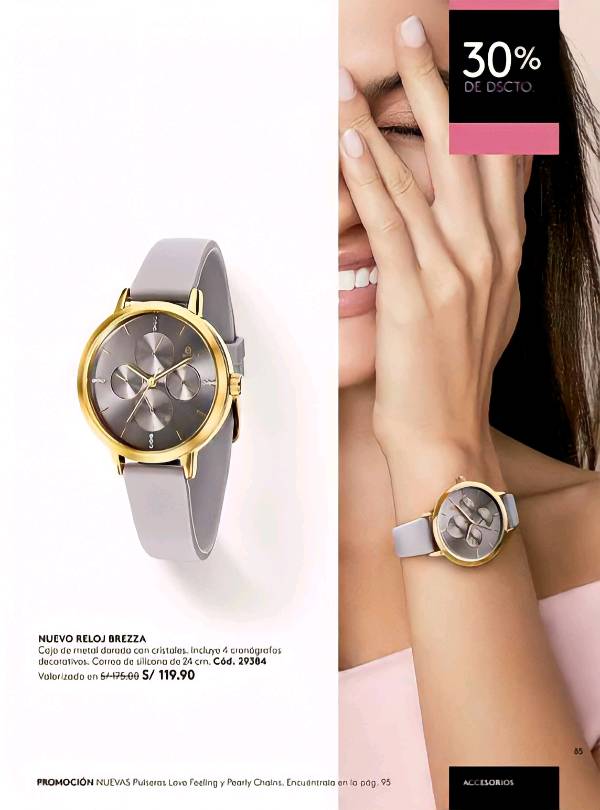 Reloj esika 2025 dorado