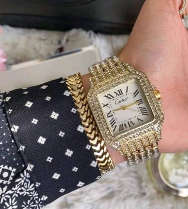 Reloj cartier dorado deals
