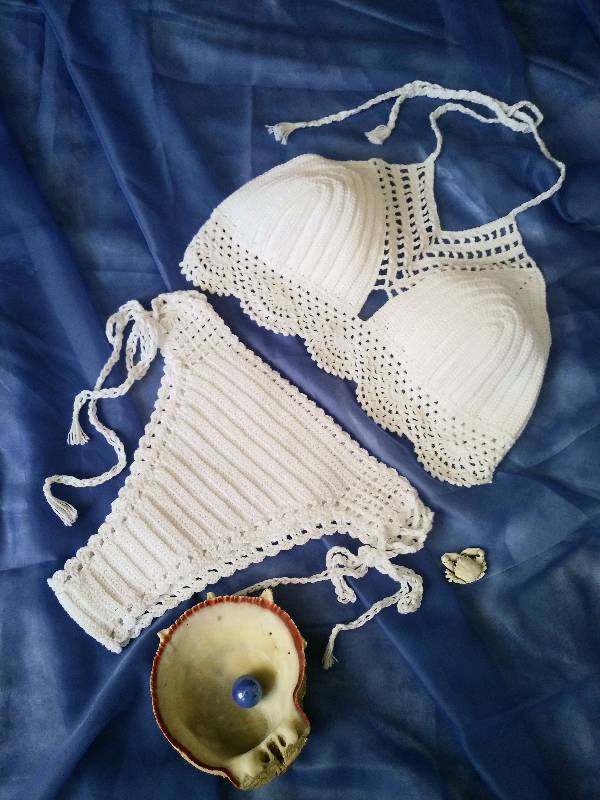 Traje de shop baño tejido