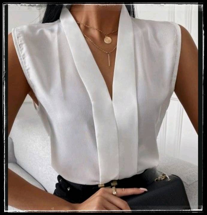 Blusas con sales cuello solapa