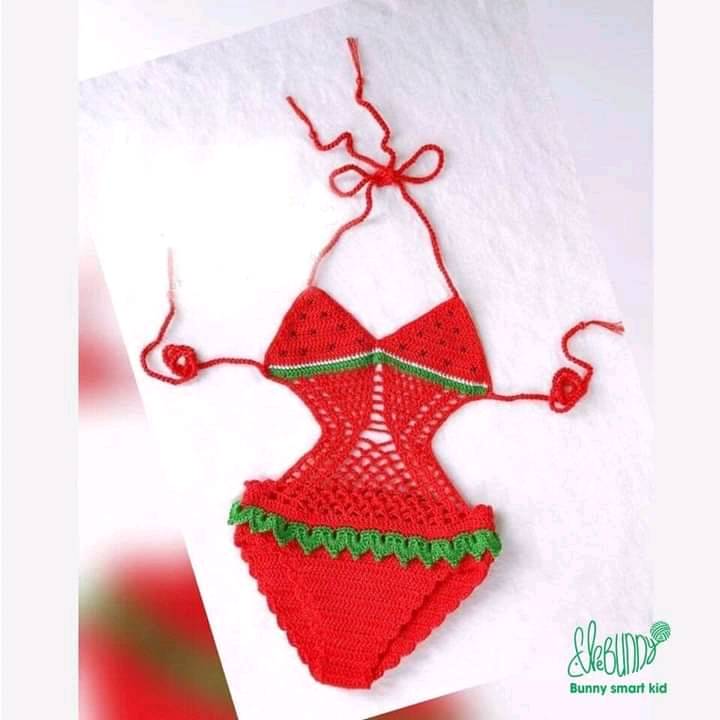 Traje de baño best sale para bebe a crochet