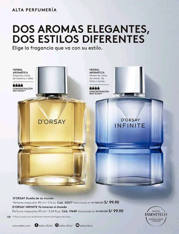 Perfume Dorsay amarillo en Lima