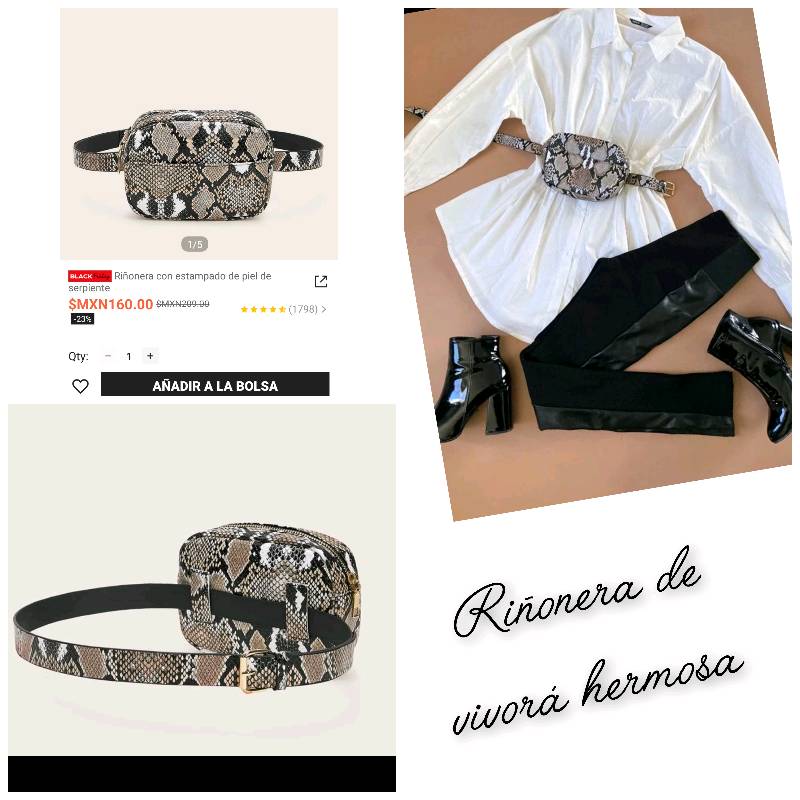 Riñonera serpiente discount