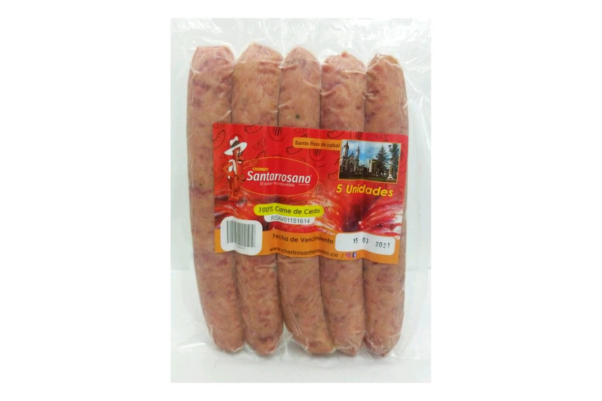 Chorizo Santarrosano X 5 Und En Cali