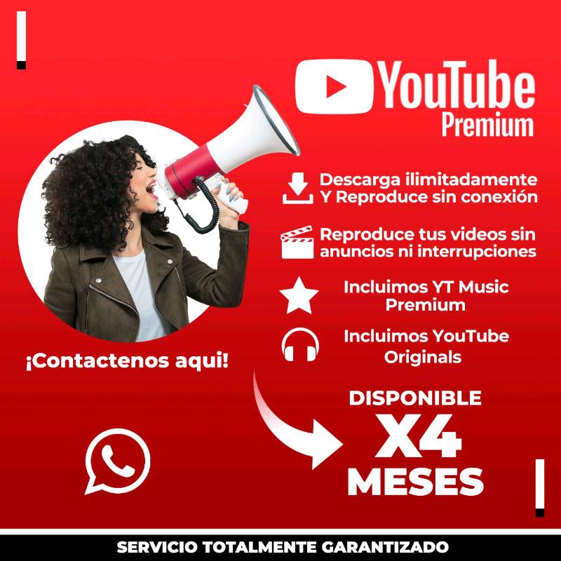 YouTube 4 meses premium en Cucuta