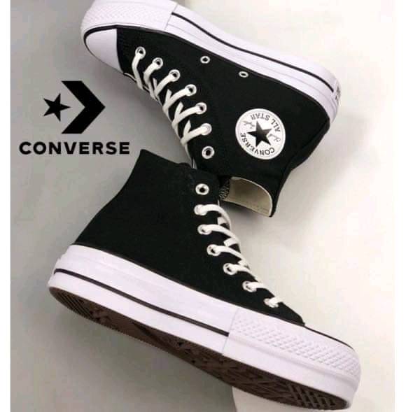 Converse con suela deals alta