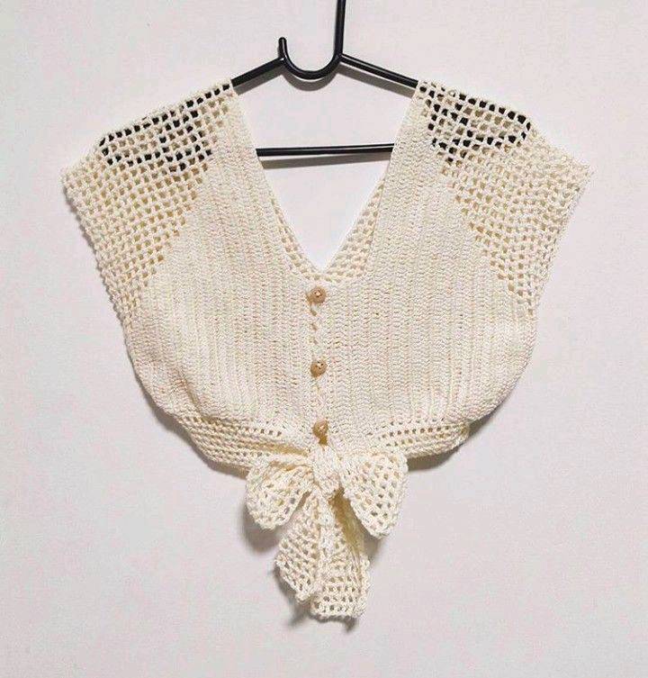 Blusa tejida shop en crochet