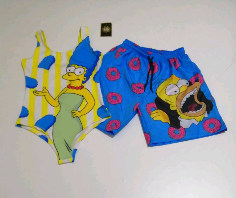 Trajes de baño para sales parejas de los simpson
