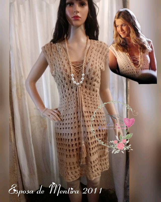 Vestido jennifer aniston crochet sale