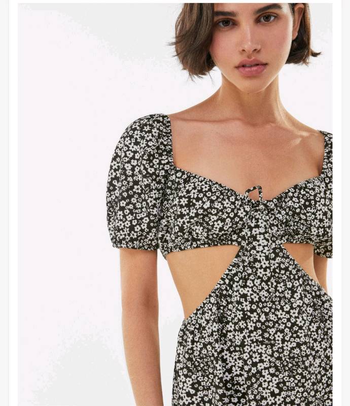 Vestido floreado bershka sale