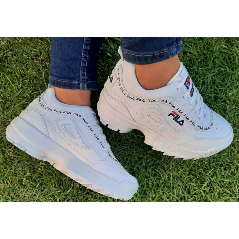 Tenis de plataforma blancos new arrivals