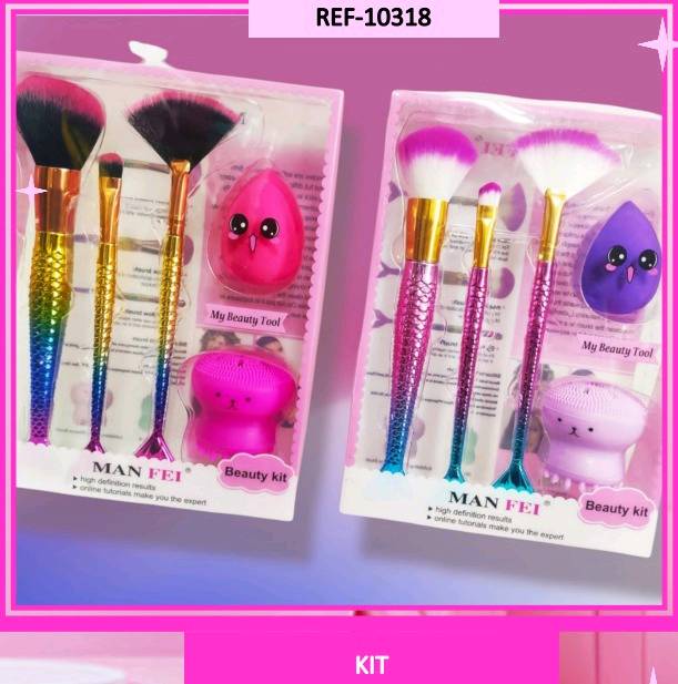 KIT DE BROCHAS+BEAUTY BLENDER+PULPO FACIAL en Bogota