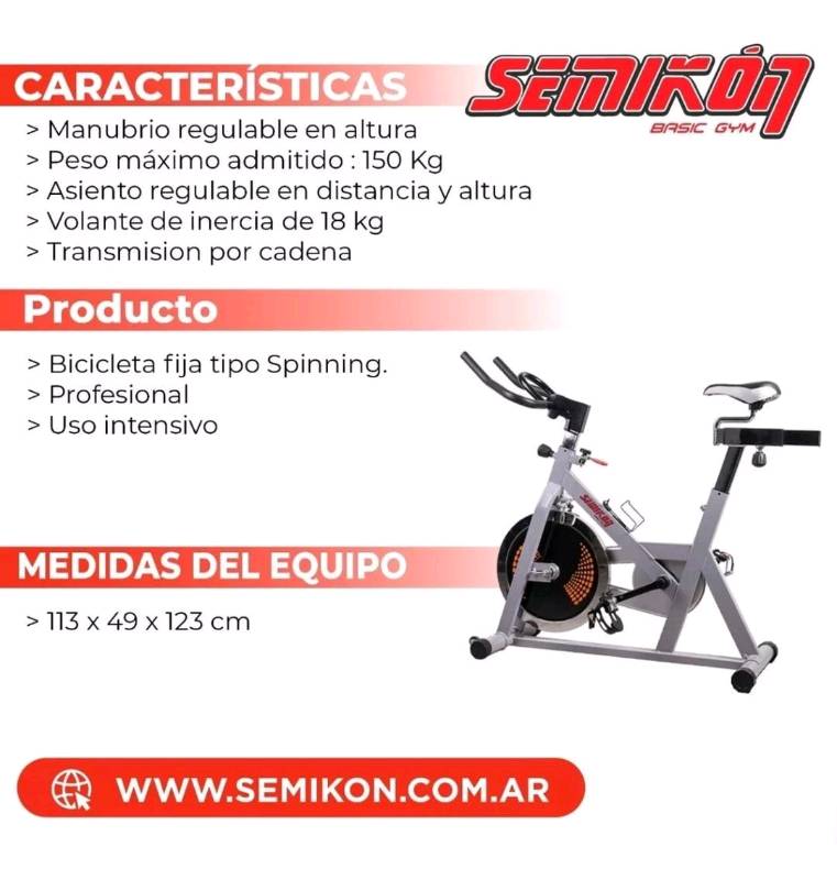 Bicicleta best sale fija semikon