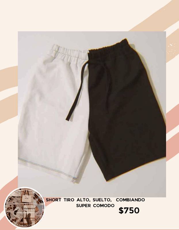 Short blanco on sale con negro
