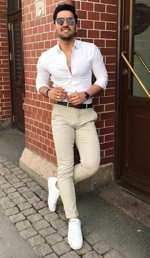 Pantalon sport elegante deals