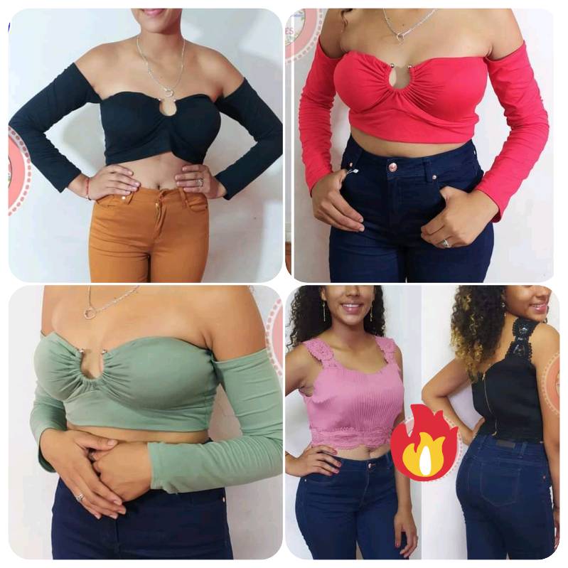 Lindas camisas ombligueras en Managua