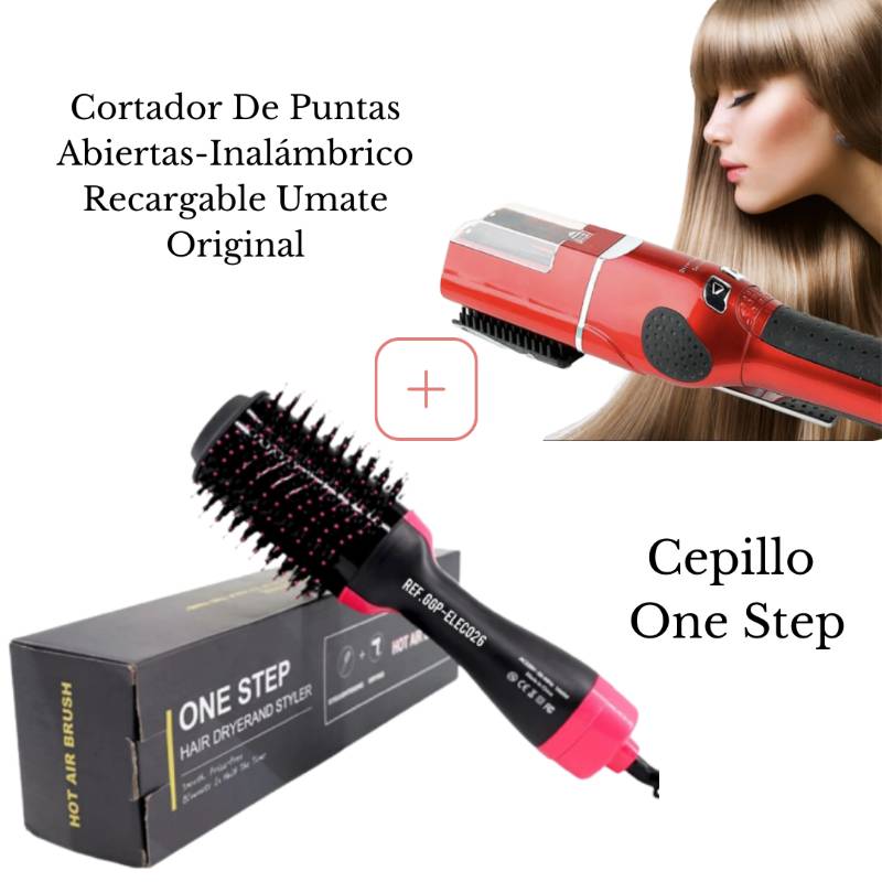 Combo Cepillo One Step Cortador De Puntas Abiertas Inal mbrico