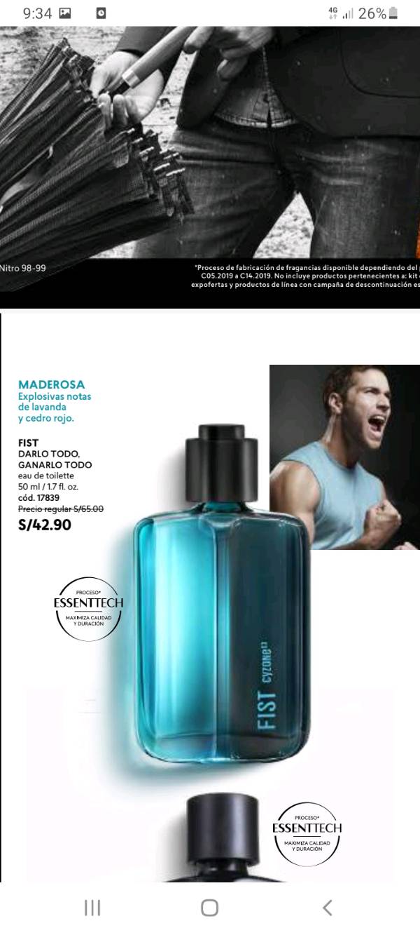 Perfume fist cyzone hot sale precio