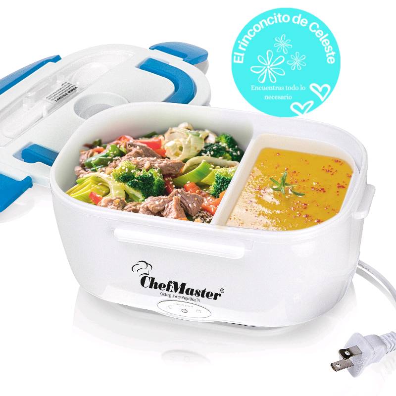 Lonchera electrica porta comida azul chef Master en Cali
