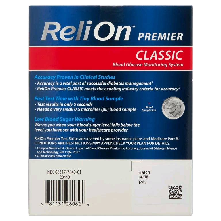 Glucómetro ReliOn Premier Classic