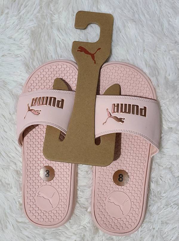 Chanclas puma store pelo rosa