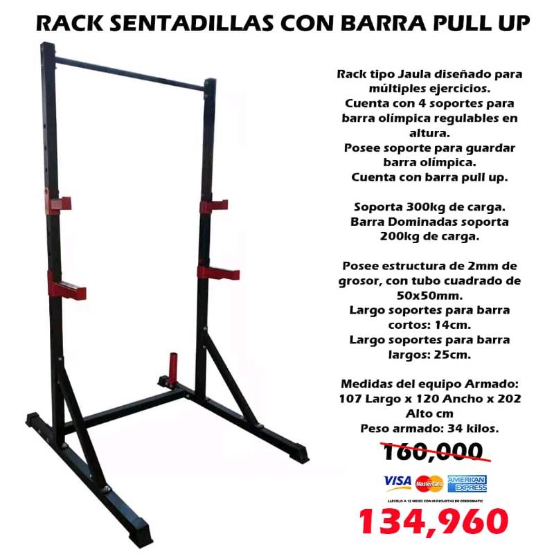 Rack de sentadillas con pull up