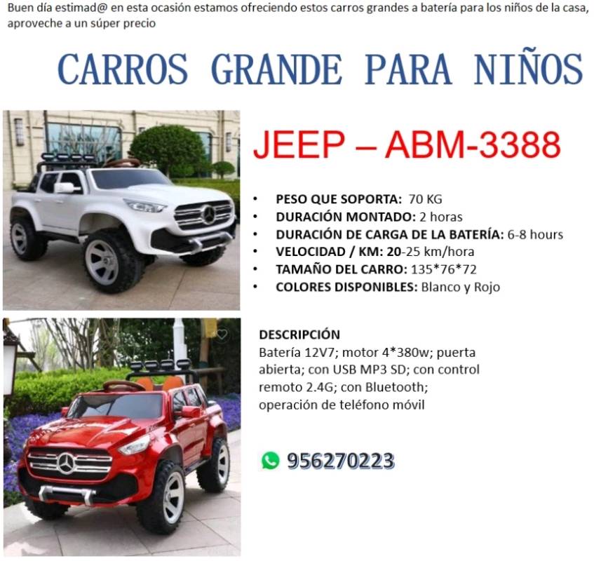 Carros de deals niños grandes
