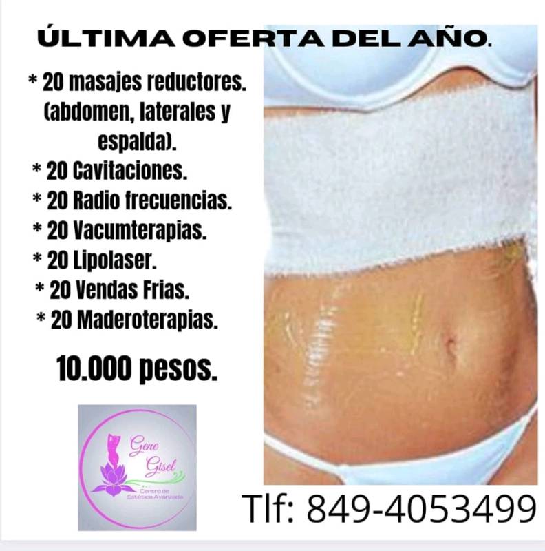 Masajes reductores 2025 precios