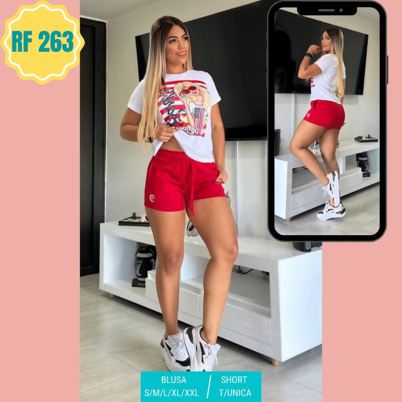 Short deportivo top por mayor