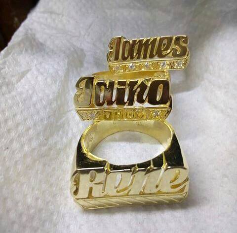 Anillos con letras oro 18k en Buenaventura