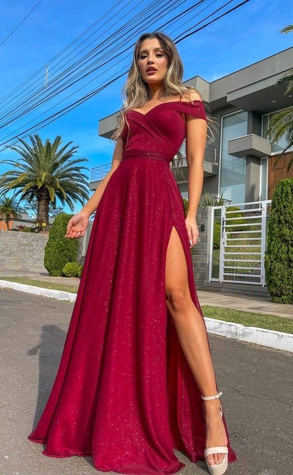 Vestidos de 15 top años con hombros caidos