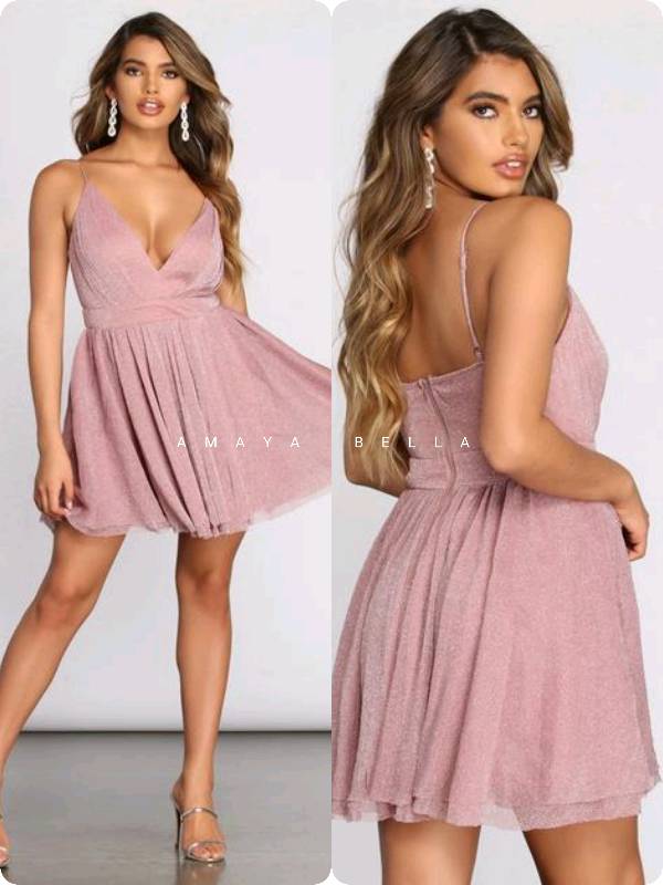 Vestidos cortos palo rosa discount