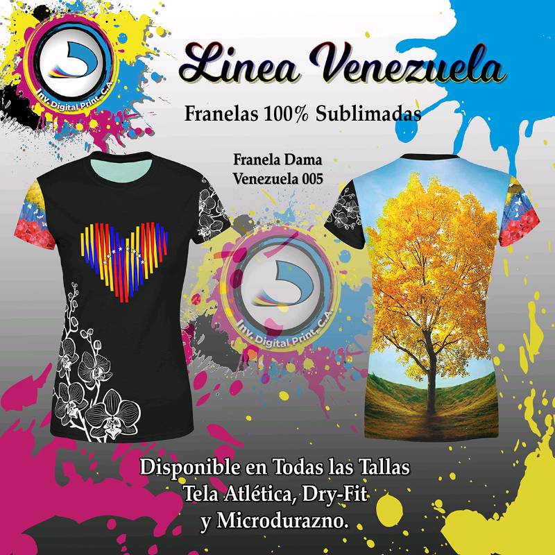 Franelas Vzla damas en Valencia